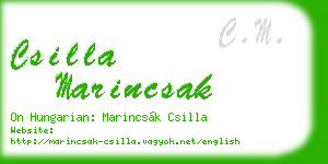 csilla marincsak business card