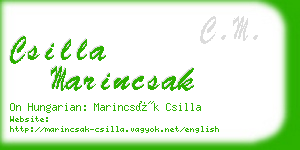 csilla marincsak business card